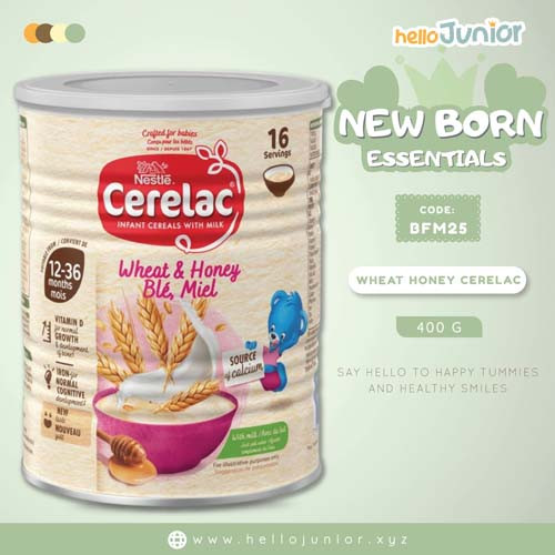 Nestlé Cerelac Honey & Wheat for Toddlers 12+ Months – Nutritious Cereal 400g