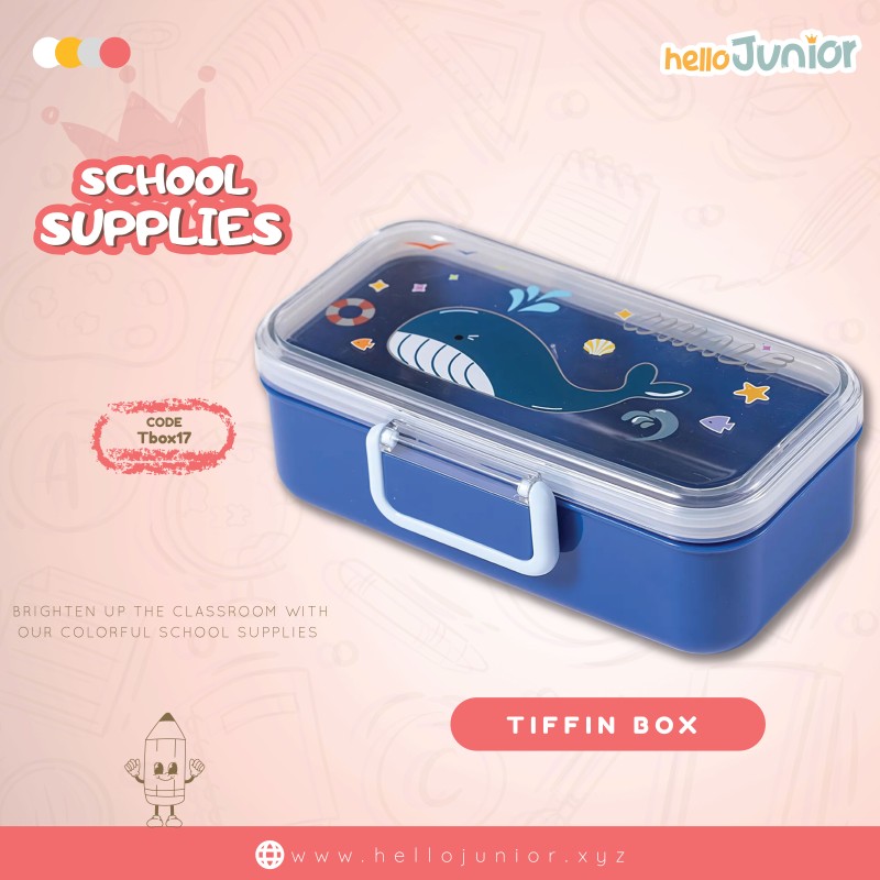 Portable Children Cartoon Dinosaur Dolphin Microwave Safe Plastic Lunch Box Leakproof Student Box Food Containers