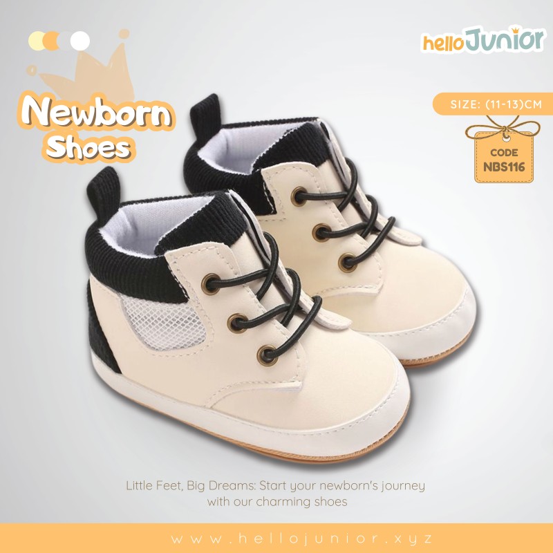Hello Junior baby shoes for newborn to 18 month, made with cotton and rubber sole