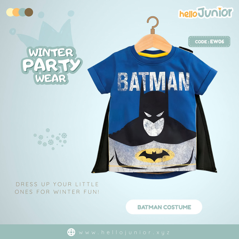 Hello Junior Kids Batman Short Sleeve T-Shirt For 02 to 07 years