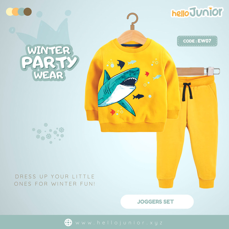 Hello Junior Kids Winter Party Wear, Winter Full Sleeve Wear For Kids For 02 to 07 years