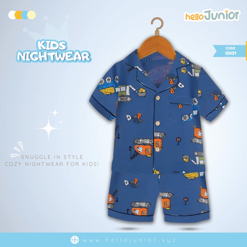 Hello Junior Kids Nightwear / PJ Set / Night Dress (6 Months to 11 Years)