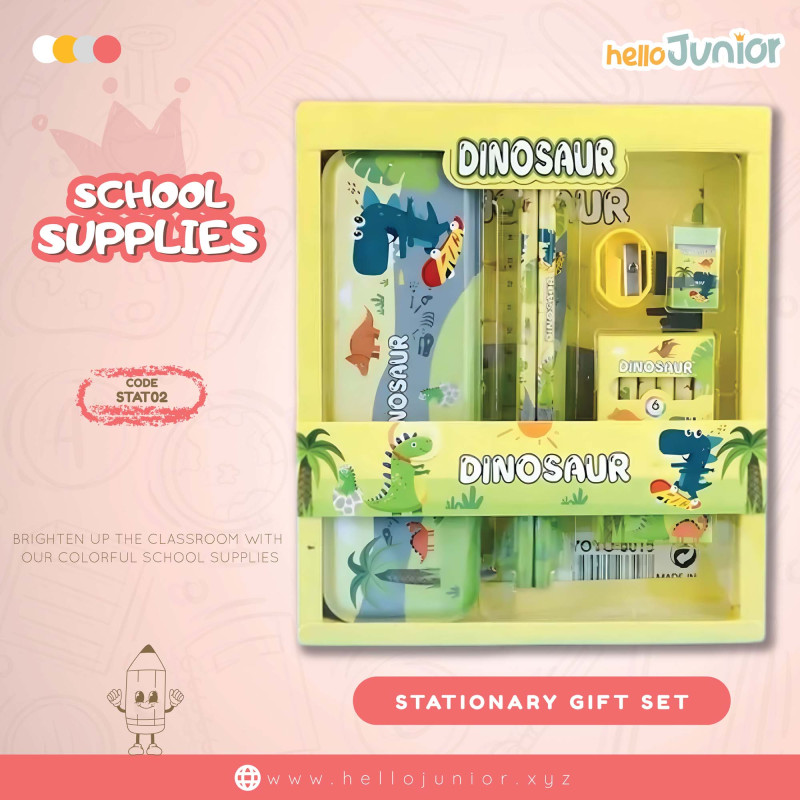 Stationery gift set for students / Kids, Multicolor Dinosaur