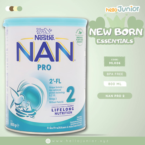 Nestlé NAN PRO 2 with 2'-FL: Lifelong Nutrition for 6-12 Months, Made in Switzerland, 800g