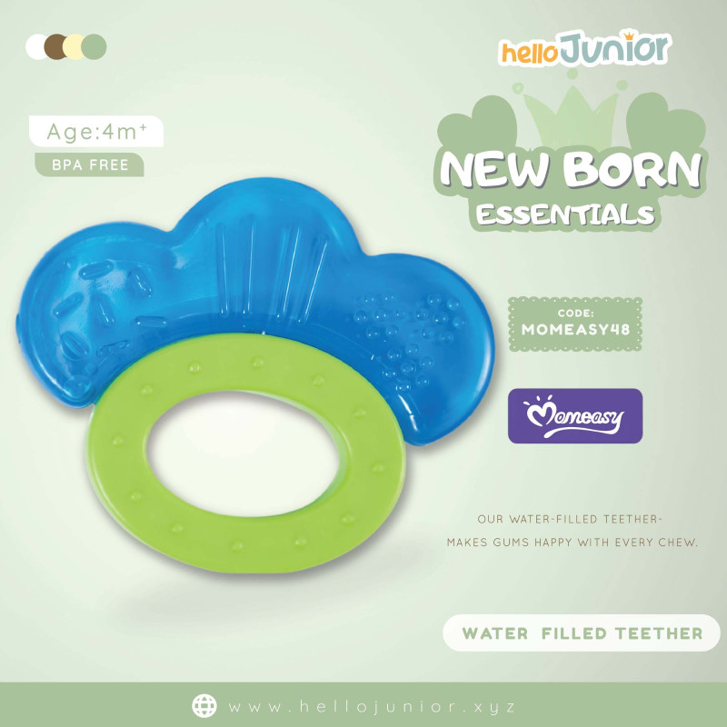 Momeasy water filled Teether 4m+,Blue