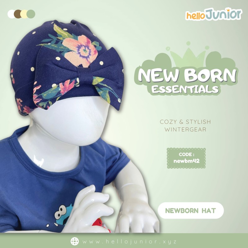 Newborn Baby Girl Hat, New born essentials 0-12 month