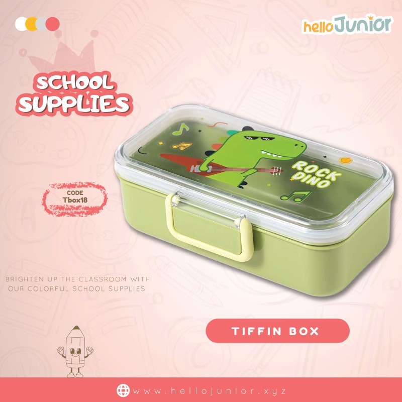 Portable Children Cartoon Dinosaur Dolphin Microwave Safe Plastic Lunch Box Leakproof Student Box Food Containers