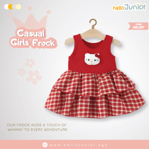 Hello Junior Casual Girls Frock (6 Months to 03 Years)