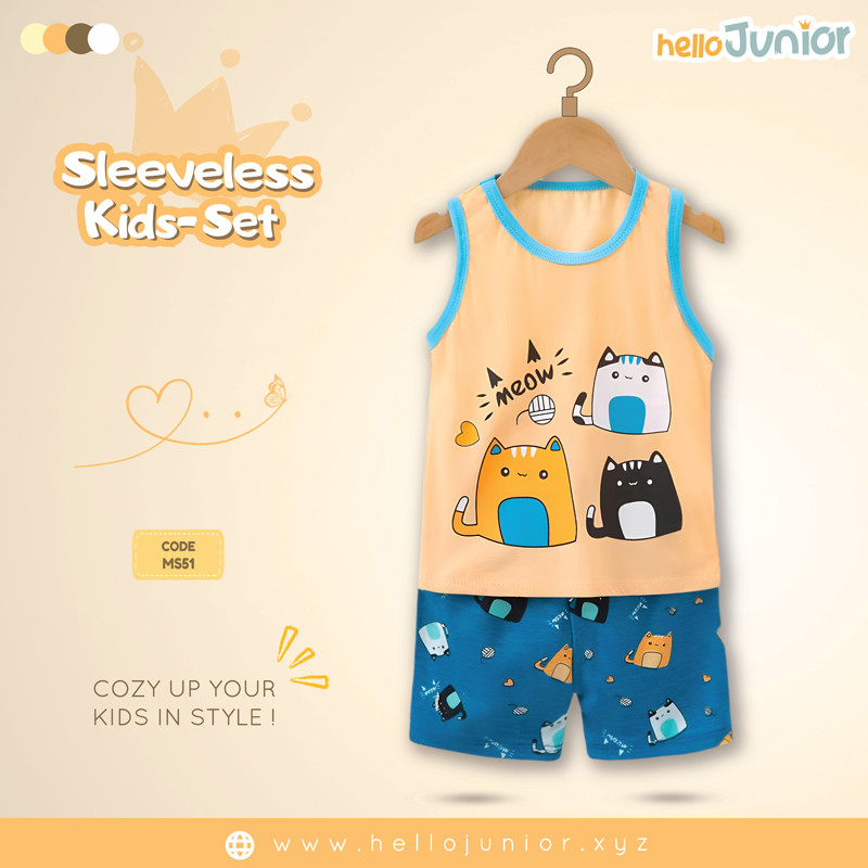 Hello Junior Sleeveless / Maggie sleeve T-Shirt for Kids (6 Months to 11 Years)