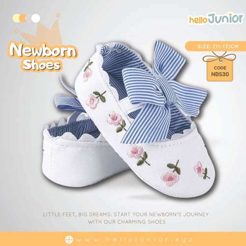 Hello Junior baby shoes for newborn to 18 month, made with cotton and rubber sole