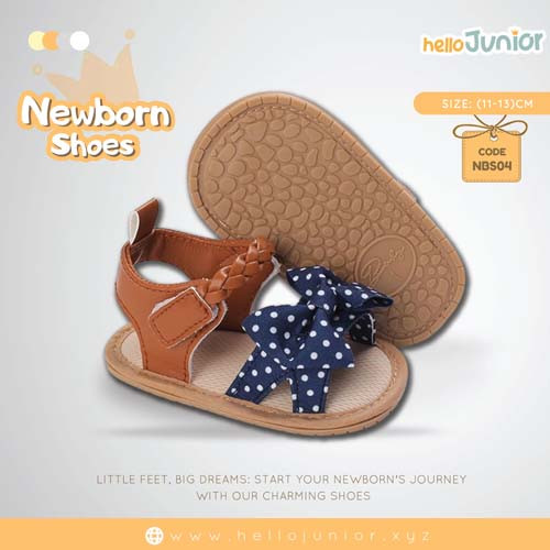 Hello Junior baby shoes for newborn to 18 month, made with cotton and rubber sole