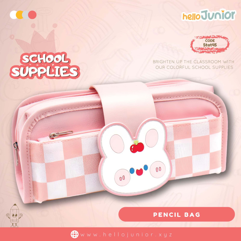 Stationery Pencil Box for students / Kids, Pink