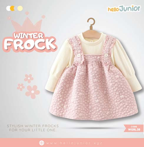 Hello Junior Winter Girls Frock for 06 Months to 05 Years