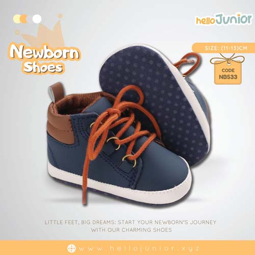 Hello Junior baby shoes for newborn to 18 month, made with cotton and rubber sole