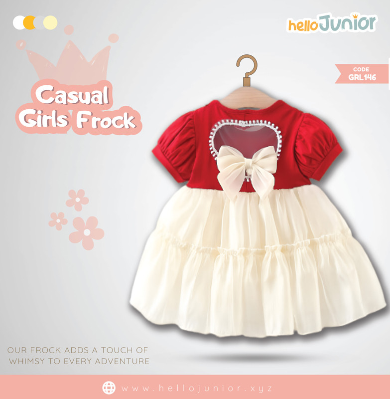 Hello Junior Casual Girls Frock (6 Months to 04 Years)