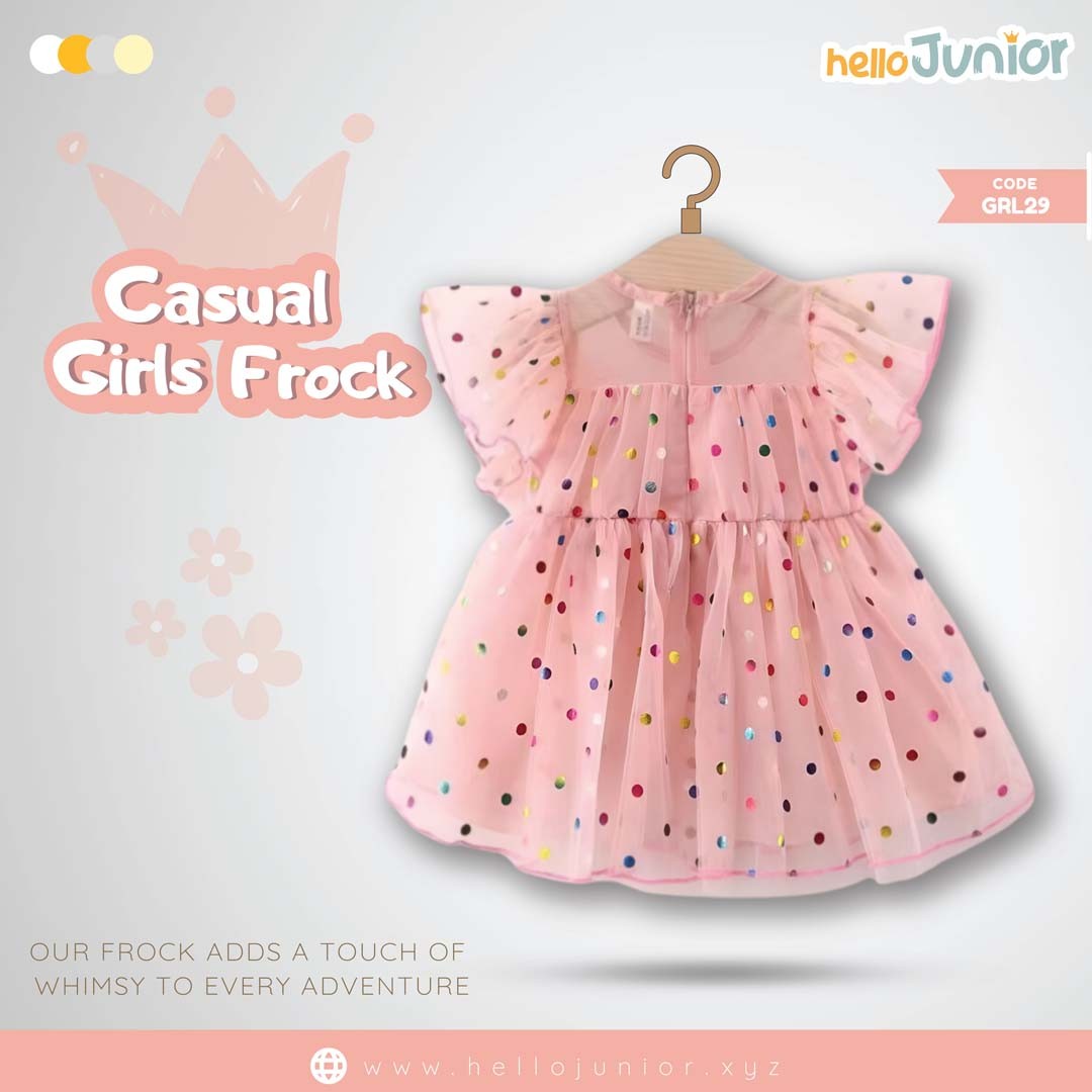 Hello Junior Casual Girls Frock (6 Months to 03 Years)