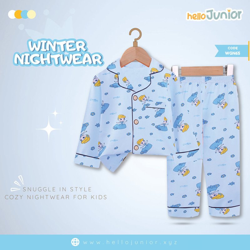 Hello Junior Kids Winter Nightwear / PJ Set / Night Dress (6 Months to 11 Years)