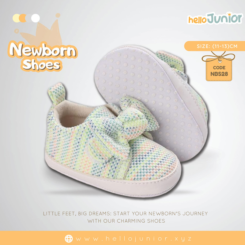 Hello Junior baby shoes for newborn to 18 month, made with cotton and rubber sole