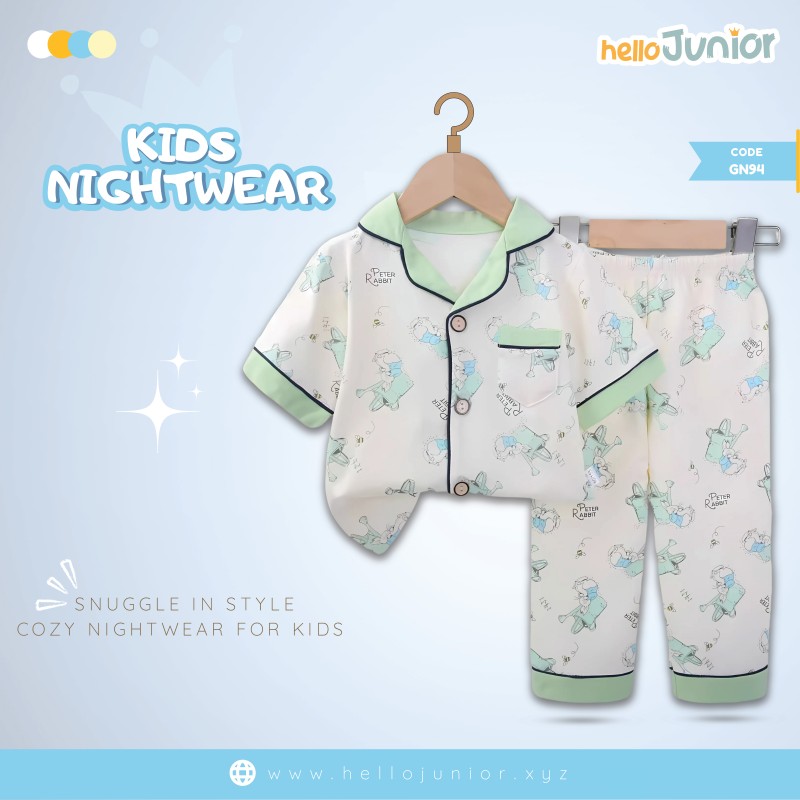 Hello Junior Kids Nightwear / PJ Set / Night Dress (6 Months to 11 Years)
