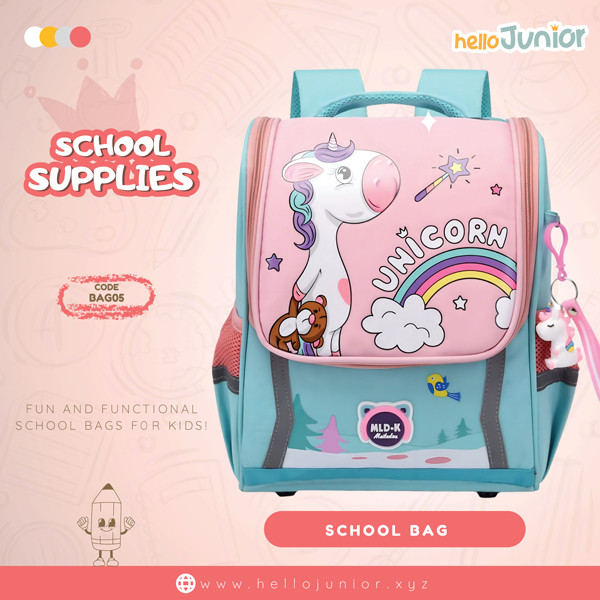 Bag for kids / School Bag for Kids,  Pink Unicorn