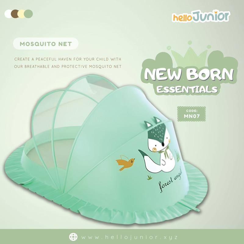 Hello Junior Newborn Baby Premium Mosquito Net, Light green