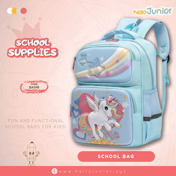 Bag for kids / School Bag for Kids, Light Blue