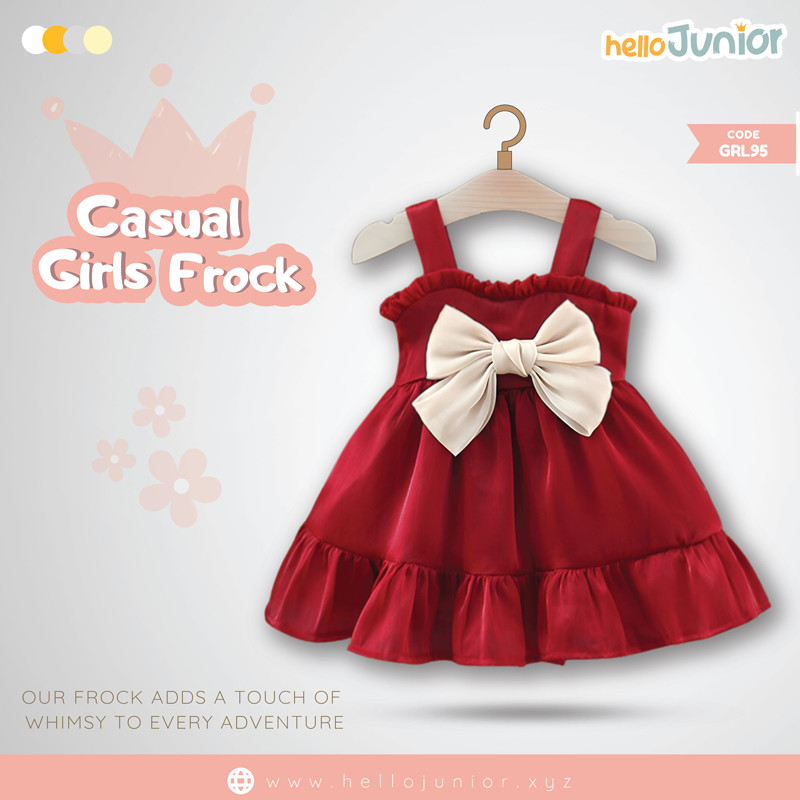 Hello Junior Casual Girls Frock (6 Months to 3 Years)