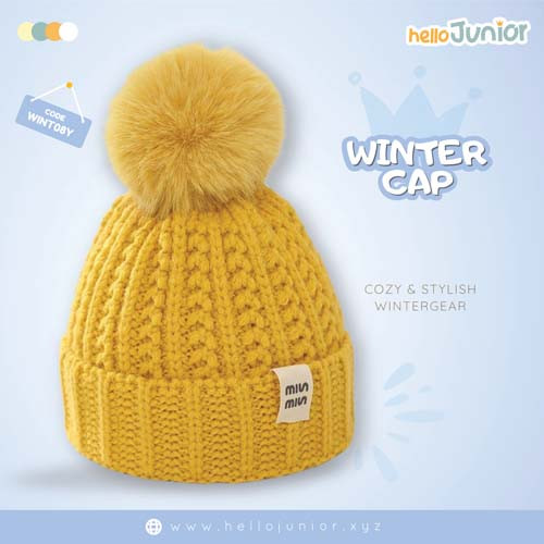 Hello Junior Woolen Cap (3-8 Years) – Soft and Comfortable