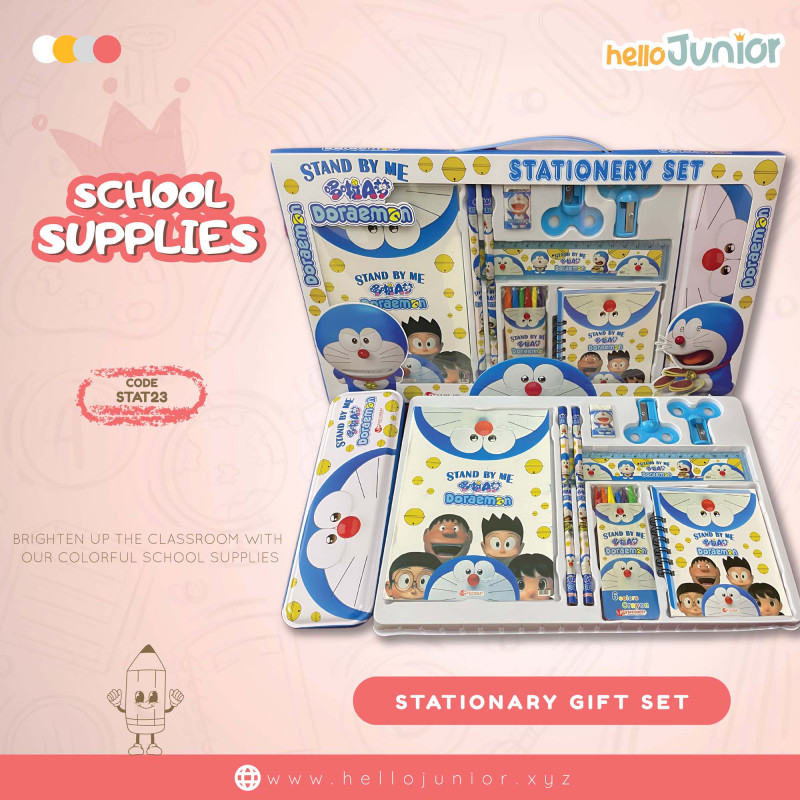 Stationery gift set for students / Kids, Multicolor Doraemon