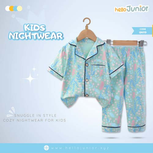 Hello Junior Kids Nightwear / PJ Set / Night Dress (6 Months to 11 Years)
