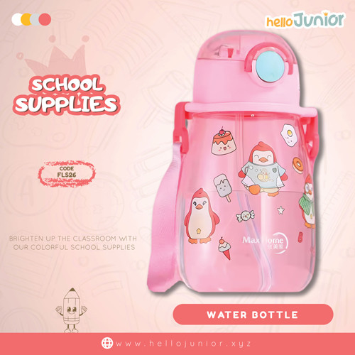 Hello Junior Water Bottle for Kids / Mum pot for Little Ones, Multicolor 600 ml, BPA free