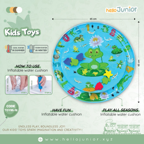 Baby Water Mat 65×65 cm | Soft, Safe & Non-Toxic Play Mat for Infants