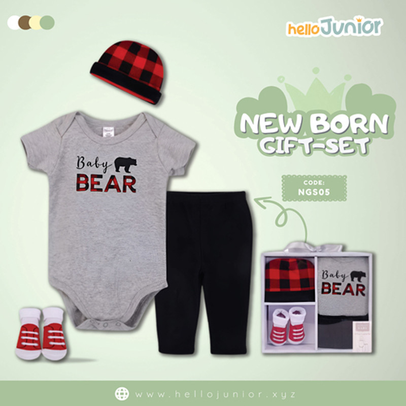 Hello Junior Clothing Gift Set 4 pcs for 0-6 Months