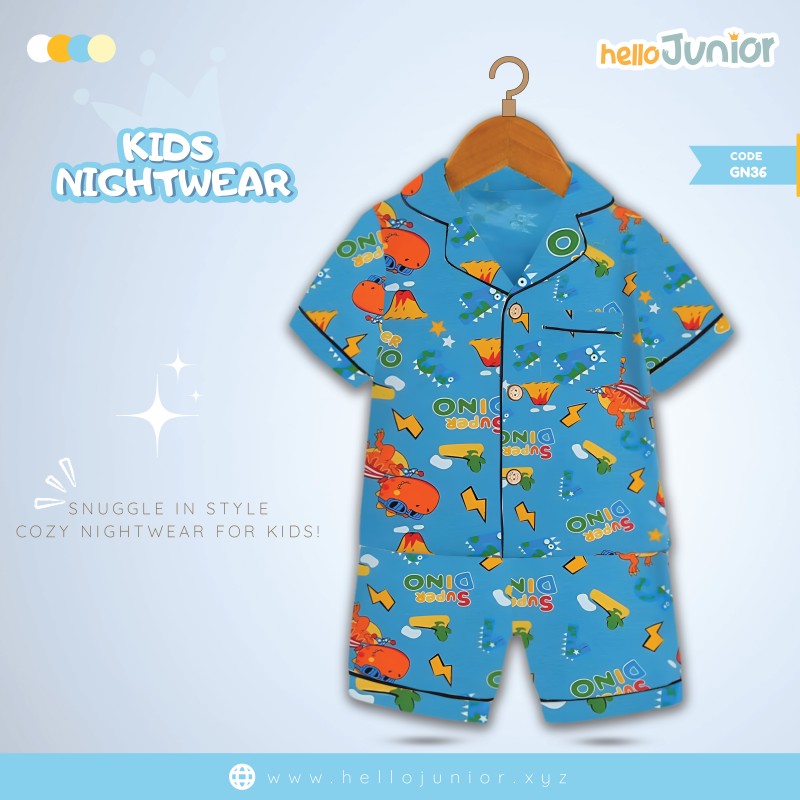 Hello Junior Kids Nightwear / PJ Set / Night Dress (6 Months to 11 Years)