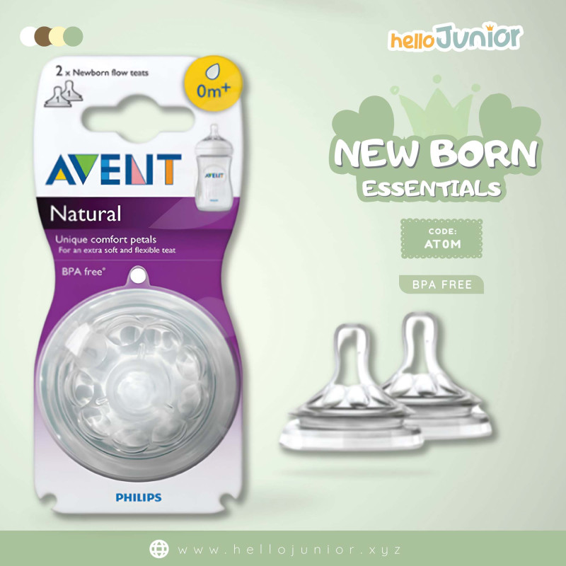 Philips Avent Natural Teats for 0m+, 2pcs Set