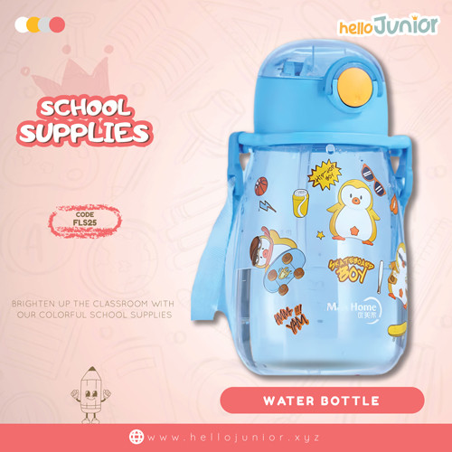 Hello Junior Water Bottle for Kids / Mum pot for Little Ones, Multicolor 600 ml, BPA free