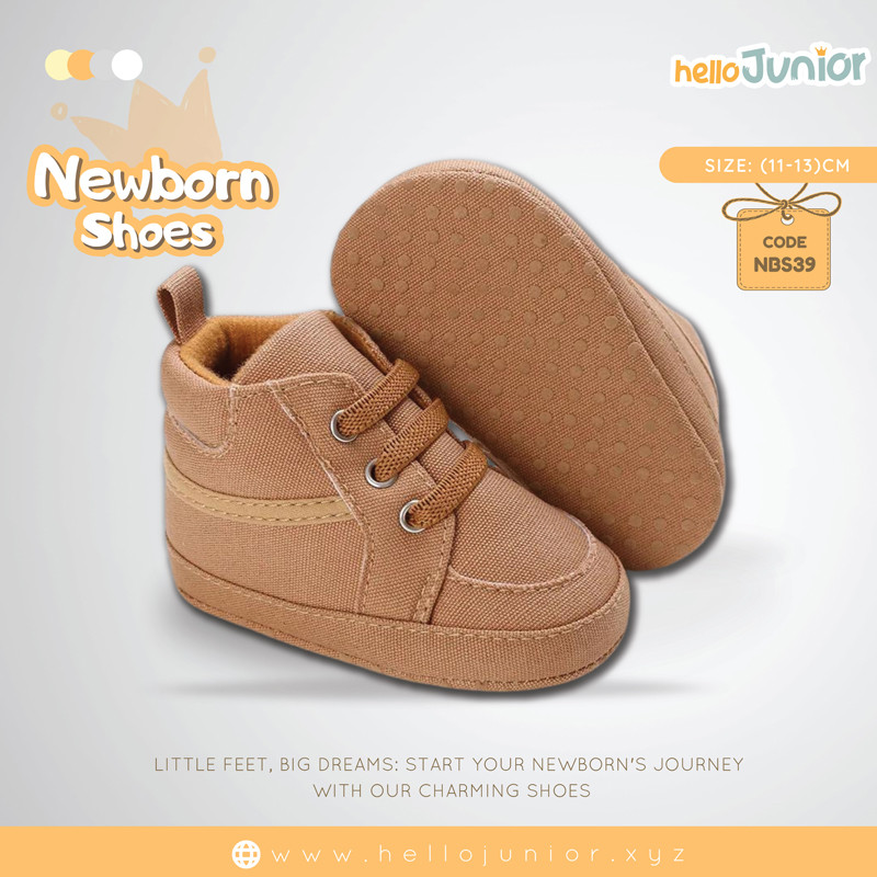 Hello Junior baby shoes for newborn to 18 month, made with cotton and rubber sole