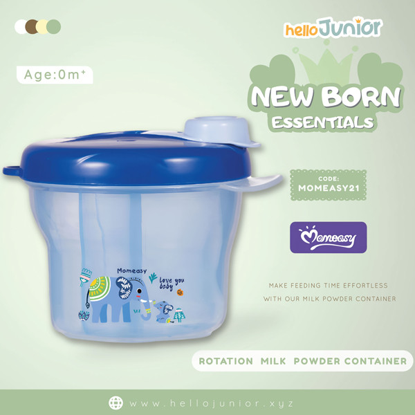 Momeasy Rotation milk powder container 0m+, 260ml / 3*85 ml, Blue