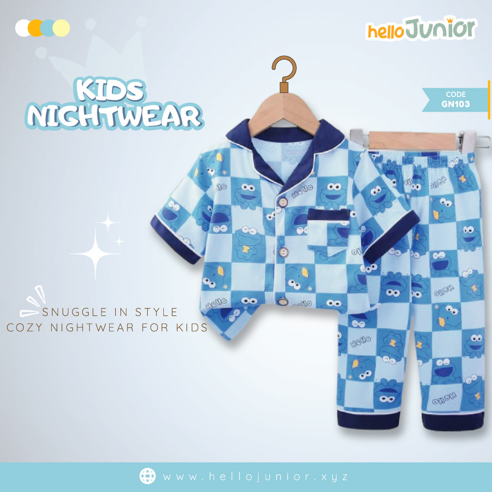 Hello Junior Kids Nightwear / PJ Set / Night Dress (6 Months to 11 Years)