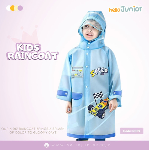 Hello Junior Kids Raincoat for 03-11 years , Multicolor