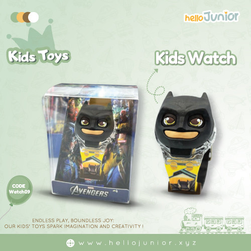 Batman 3D Kids Digital Wristwatch – Flexible Silicone Strap (Ages 3–10)