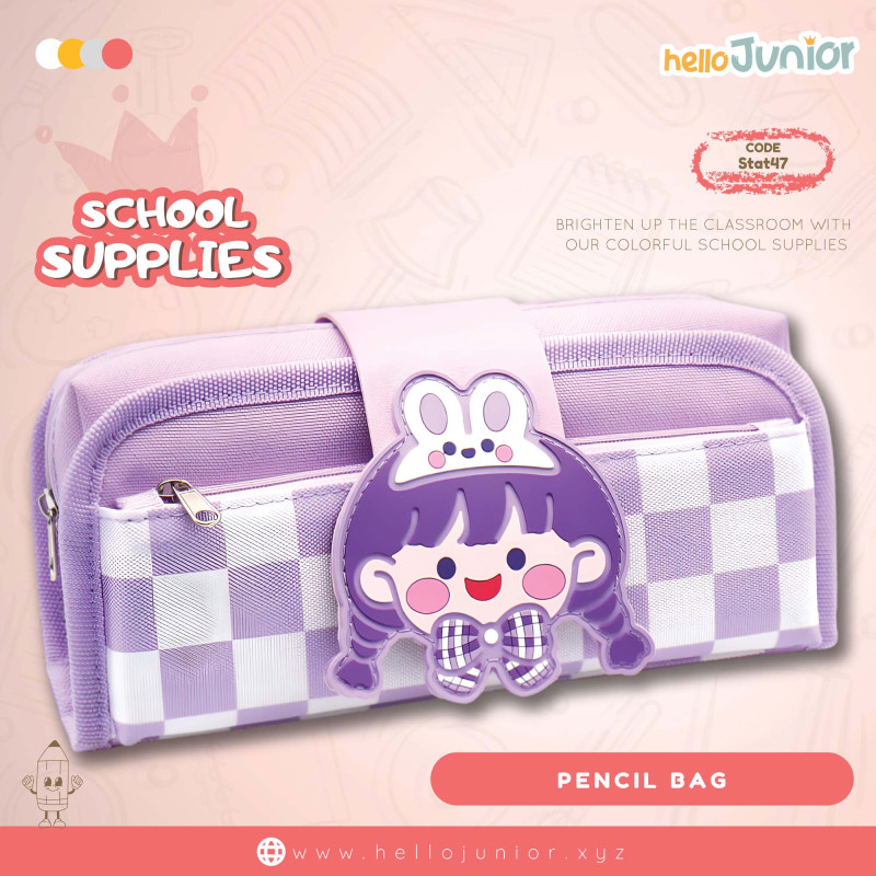 Stationery Pencil Box for students / Kids, Purple