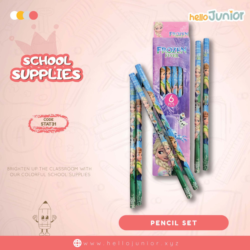 Stationery Pencil Set for students / Kids, Multicolor, 6 pcs