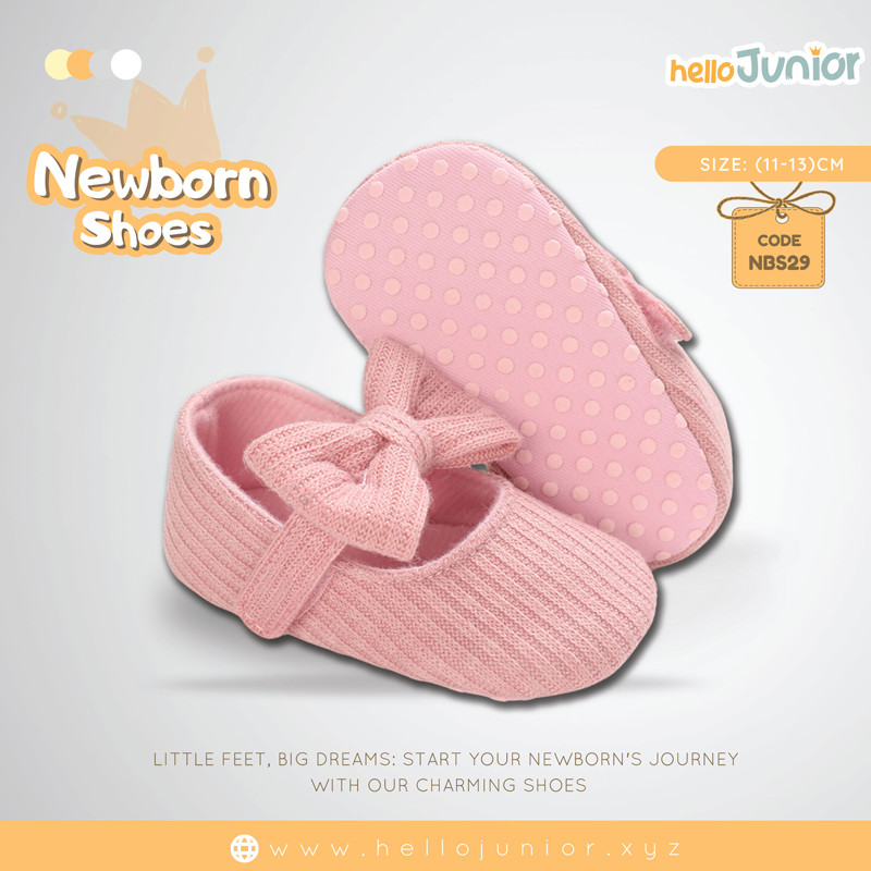 Hello Junior baby shoes for newborn to 18 month, made with cotton and rubber sole