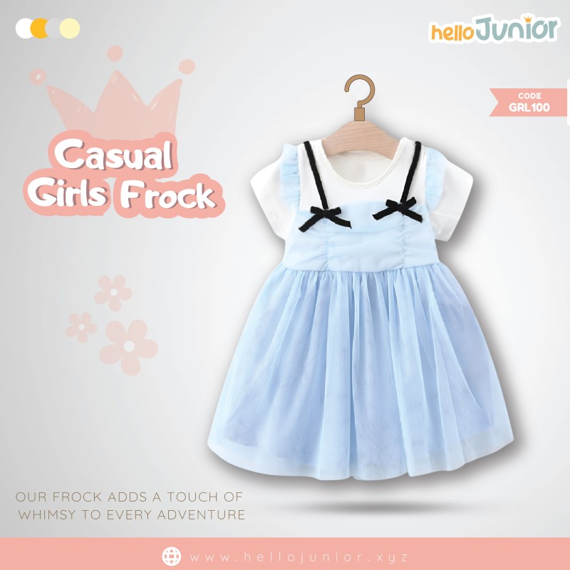 Hello Junior Casual Girls Frock (6 Months to 03 Years)