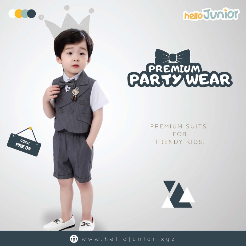 Hello Junior Premium Kids Party Wear, Premium Baby Suit, Kids Party Dress for 06 month to 08 years