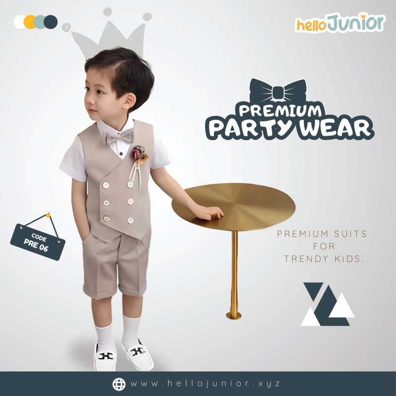 Hello Junior Premium Kids Party Wear, Premium Baby Suit, Kids Party Dress for 06 month to 08 years