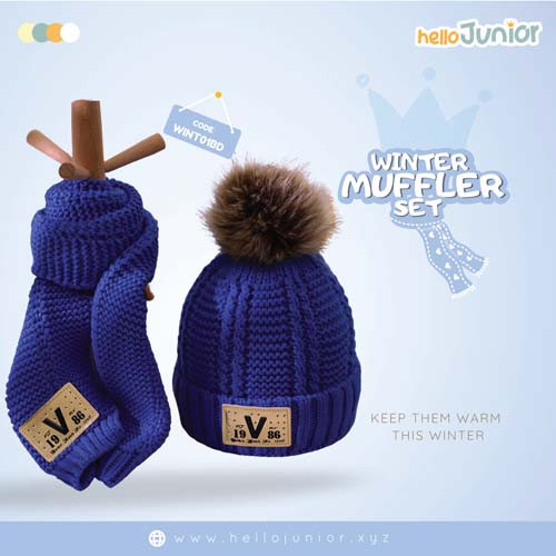 Hello Junior Woolen Cap (3-8 Year) – Soft and Comfortable