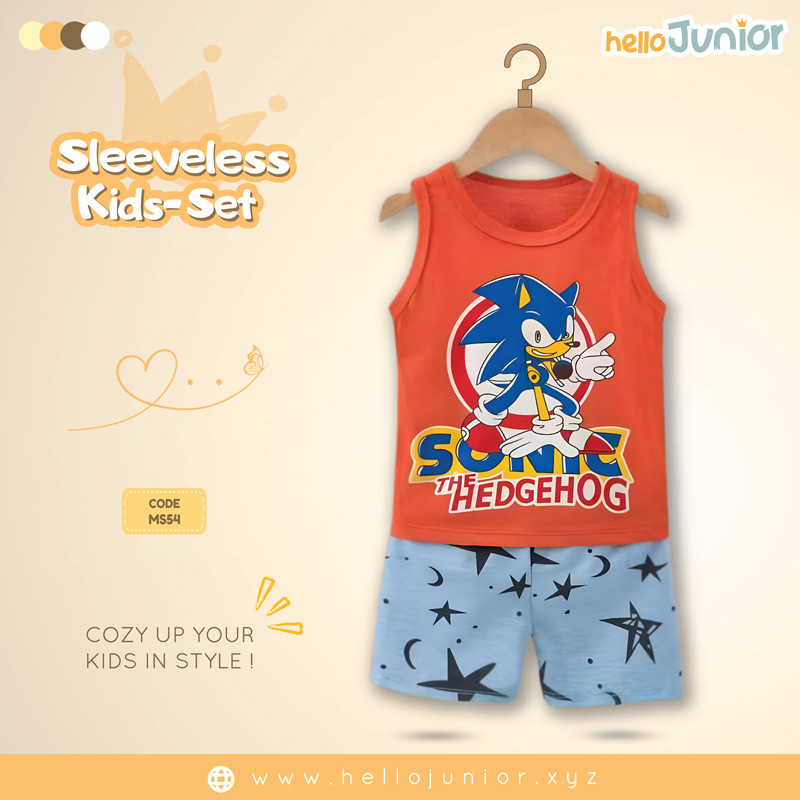 Hello Junior Sleeveless / Maggie sleeve T-Shirt for Kids (6 Months to 11 Years)