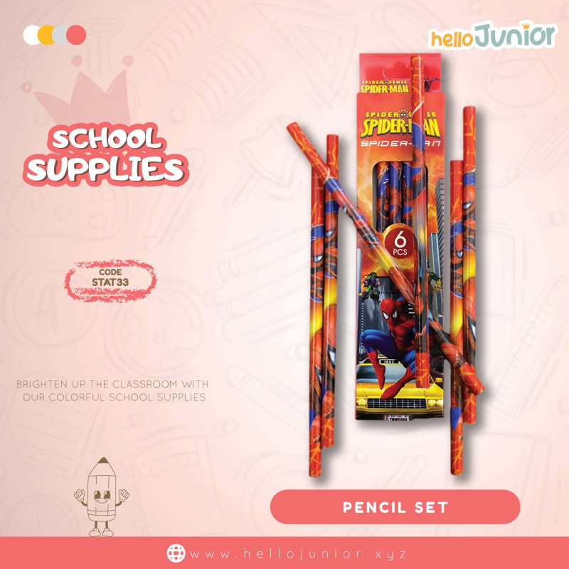 Stationery Pencil Set for students / Kids, Multicolor, 6 pcs